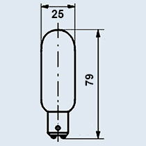 Лампа Ц-220-230-25 B15d/18