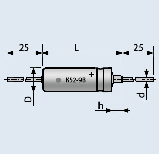 Конденсатор К52-9В 125 в 4.7 мкф