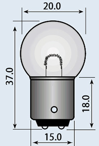 Лампа самолетная СМК-28-5 B15d/18