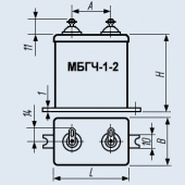 Конденсатор МБГЧ-1-2 250 в 4 мкф