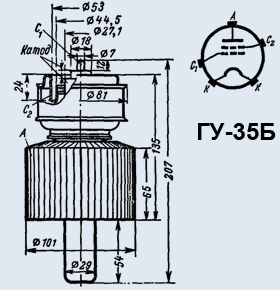 D 35 б. Лампа ГУ 35б. Генераторная лампа ГУ-35. Лампа ГУ 35б характеристики. Лампа ГУ 35 С 80.