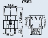 Переключатель ПКБ3-3 чёрный