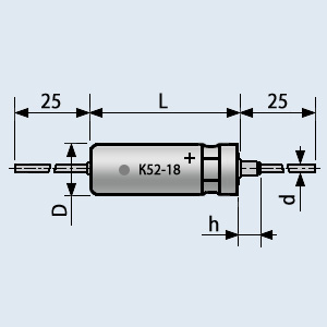 Конденсатор К52-18 100 в 68 мкф