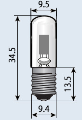 Лампа индикаторная ТН-0.3-3 E10/13