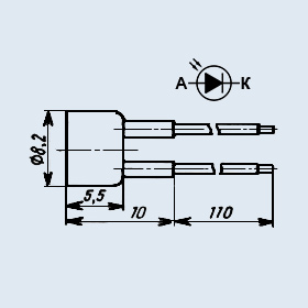 Фотодиод на схеме размеры