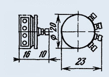 Резистор переменный СП5-21А-I 6.8К