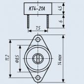 Конденсатор КТ4-21А 4/20 пф 250 в