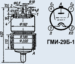 Лампа модуляторная ГМИ-29Б-1