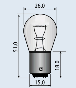 Лампа самолетная СМ-26-25 B15d/18