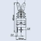 Тумблер ПТ504-2чВ