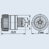 Соединитель СНЦ147-24/16РО11-NK4S