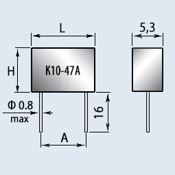 Конденсатор К10-47А Н90 50 в 1 мкф