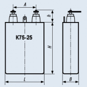 Конденсатор К75-25 3 кв 0.025 мкф