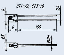 Терморезистор СТ3-19 2.2 К