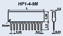 Блок резисторов НР1-4-9М 0.125 Вт 1К (5%)