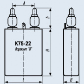 Конденсатор К75-22Б 40 кв 0.1 мкф
