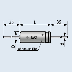 Конденсатор К50-29 EAX 100 в 470 мкф