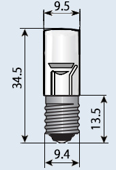 Лампа индикаторная ТН-0.2-2 E10/13