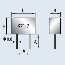 Конденсатор К71-7 250 в 0.0422 мкф