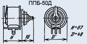 Переменный резистор чертеж