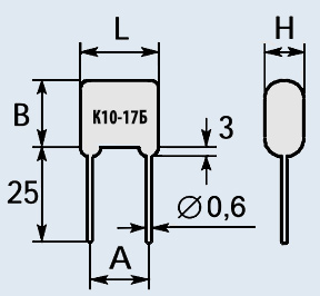 Конденсатор к10 17в н90