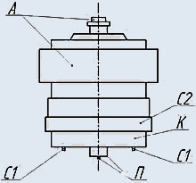 Схема расположения выводов генераторного тетрода ГУ-84Б 