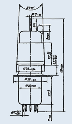 Рис. 1 - Внешний вид отражательного клистрона К-351.