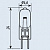 Лампа кварцевая КГМН-12-20 цоколь G2.2