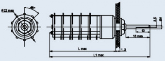 Переключатель поворотный ПГ7-2-5П2НВ