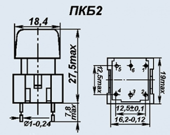 Переключатель ПКБ2-8 белый