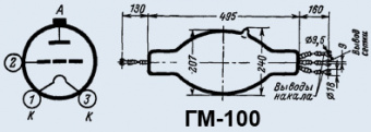 Лампа модуляторная ГМ-100