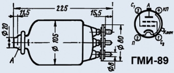 Лампа модуляторная ГМИ-89