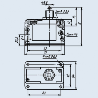 Микропереключатель МП2302Л У2 исп.03
